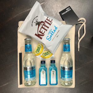 New Product launch Gin and Tonic Cocktail Kit & Crisps Gift Bag