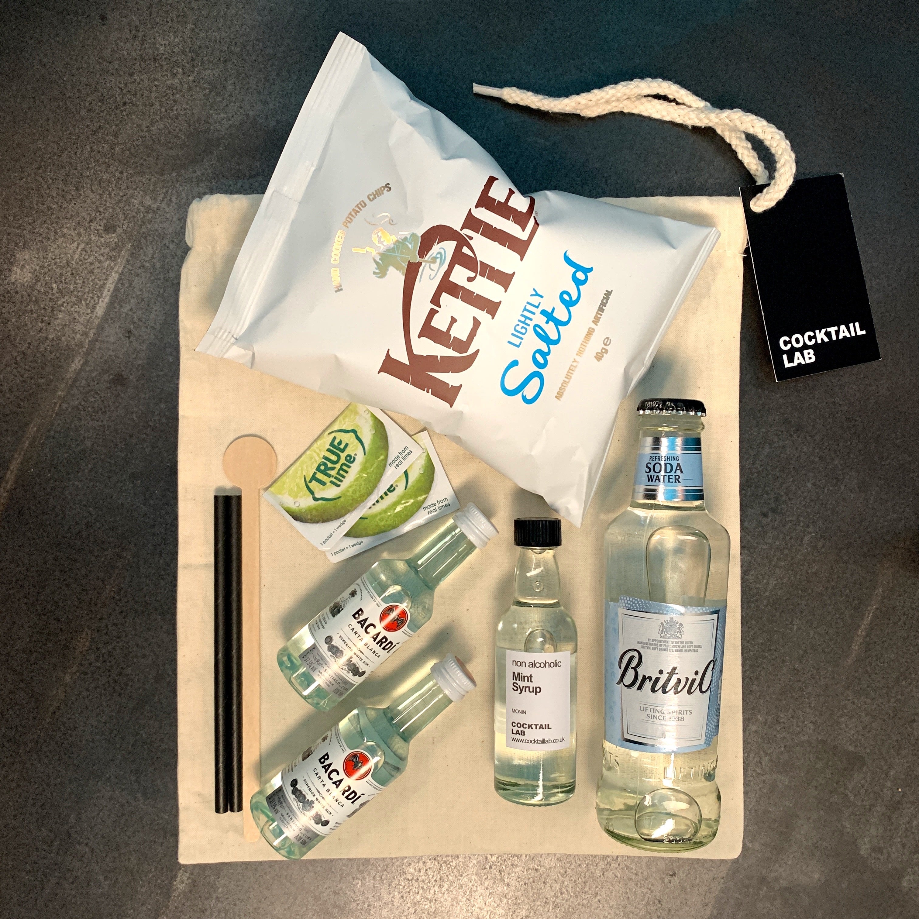 Mojito Cocktail Kit & Crisps Gift Bag