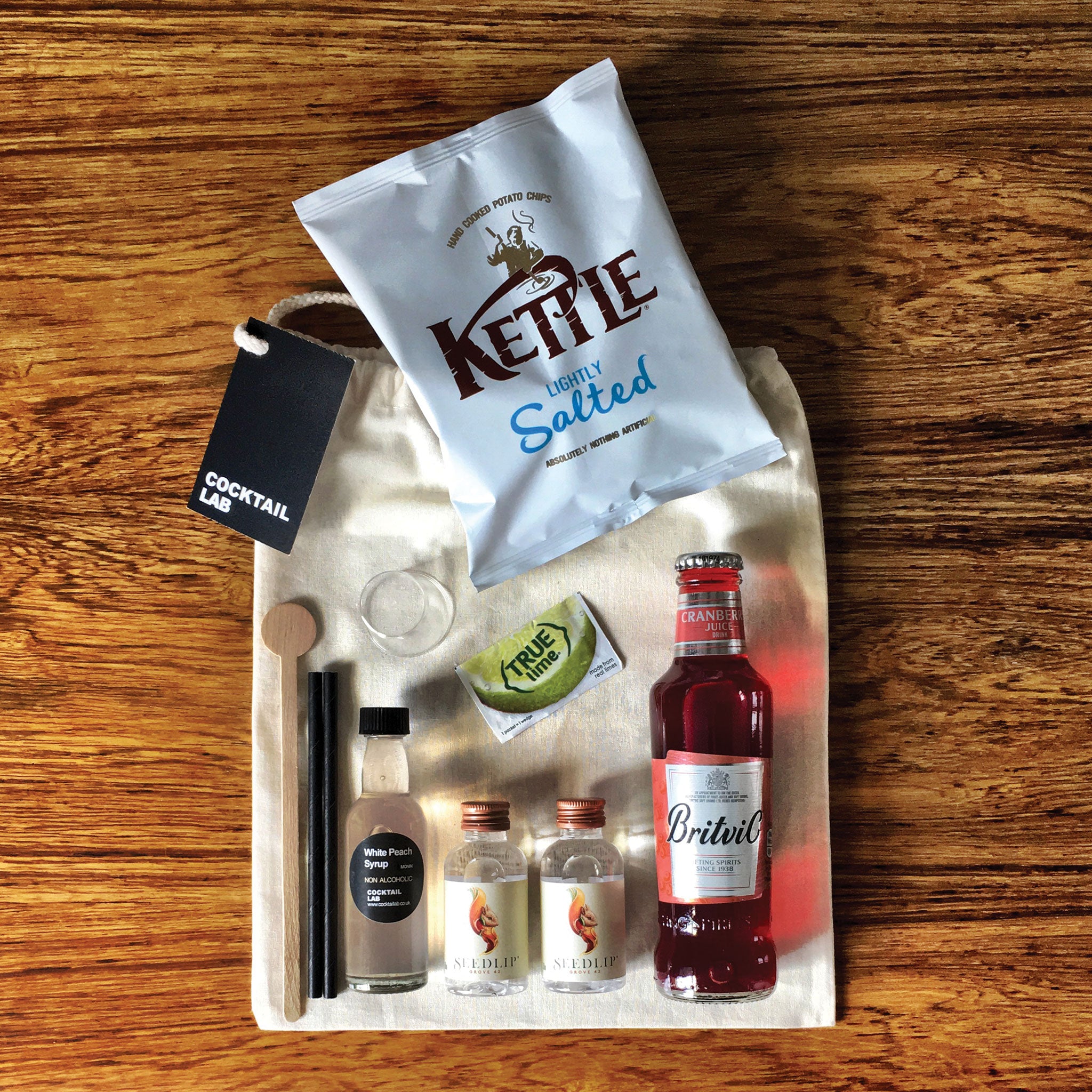 Zero Woo Woo Mocktail Kit & Crisps Gift Bag